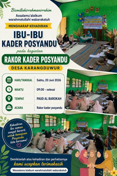 Rakor Kader Posyandu Bulan Juni
